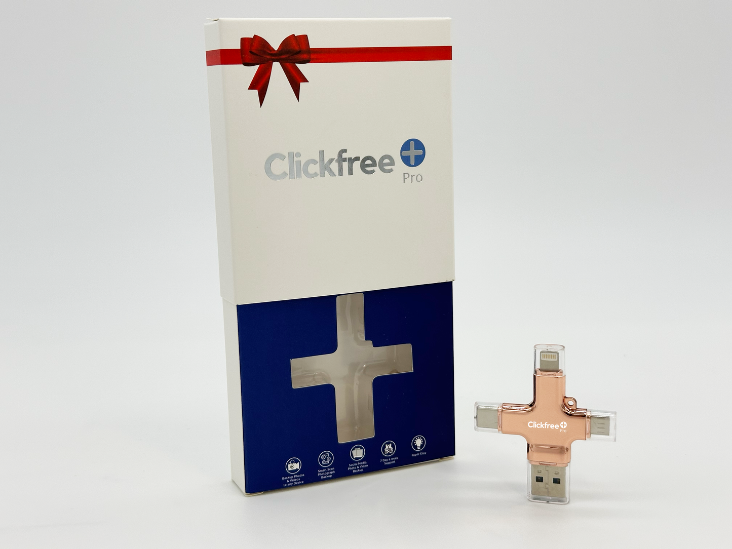 ClickFree Pro 64GB Universal Photo & Video Saver - Chrome Edition - Clickfree