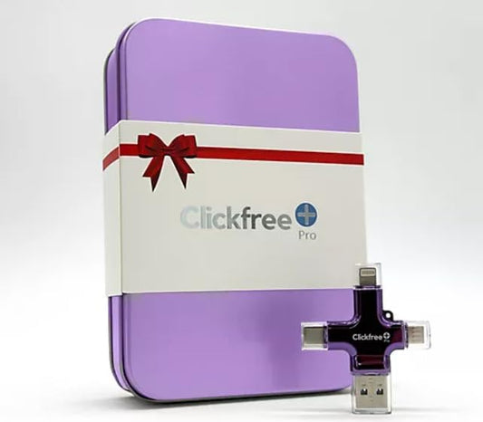 Clickfree Pro 128GB with Matching Metal Travel Tin