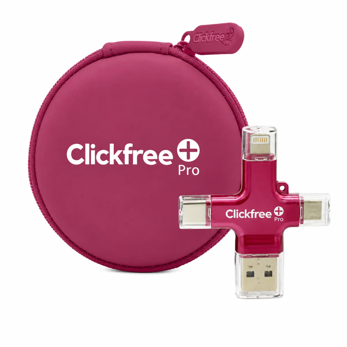 The Clickfree Pro in Garnet Red